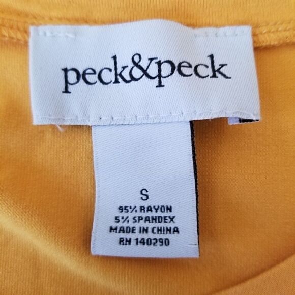 Peck & Peck Yellow Short Sleeved Pull-On Top - Sm - Picture 5 of 8